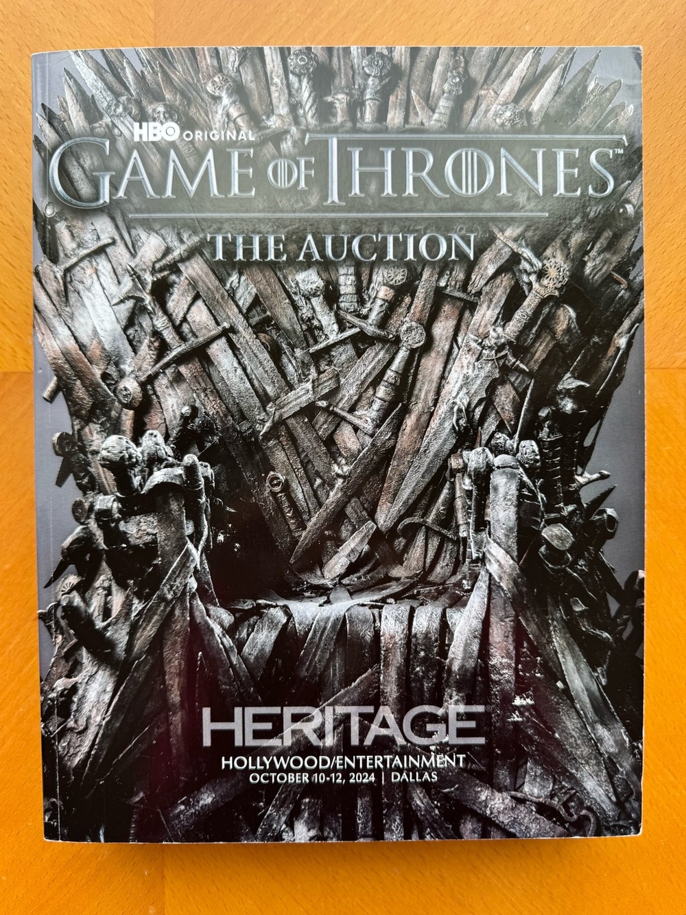 Game of Thrones The Auction Hardcover Catalog - October 2024 DALLAS
